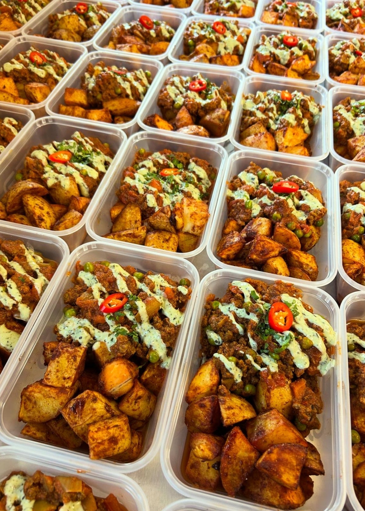 Keema Bombay Potatoes 502kcal, 62g carbs, 10g fat, 36g protein (Wed/Thur - Delivery)