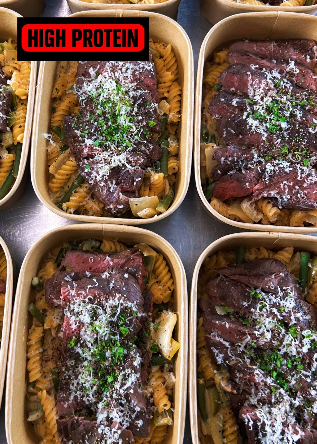 Peppercorn Steak Pasta 603kcal, 66g carb, 15g fat, 48g protein (Sun/Mon - Delivery)