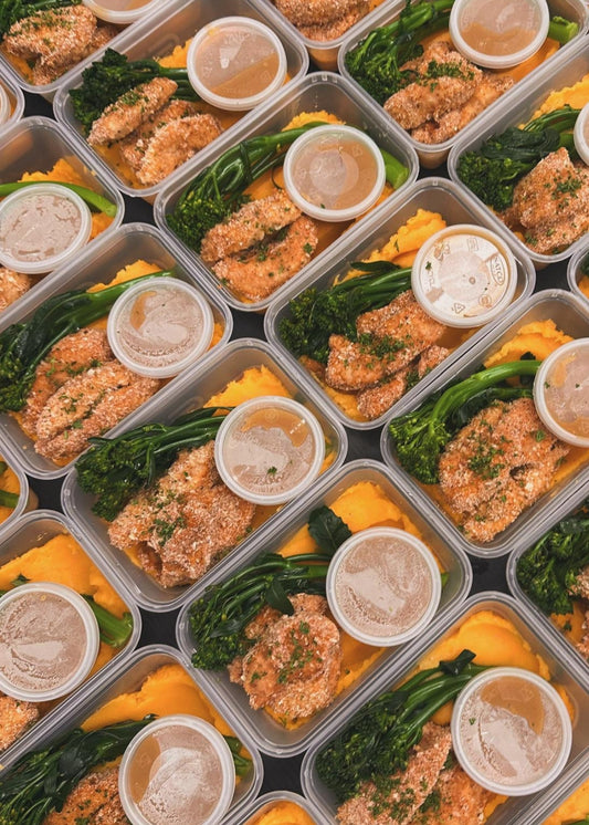 Southern Style Chicken Strips 475kcal, 49g carb, 14g fat, 37g protein (Wed/Thur - Delivery)