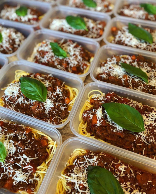 Spaghetti Bolognaise 534kcal, 56g carb, 9g fat, 40g protein (Sun/Mon - Delivery)