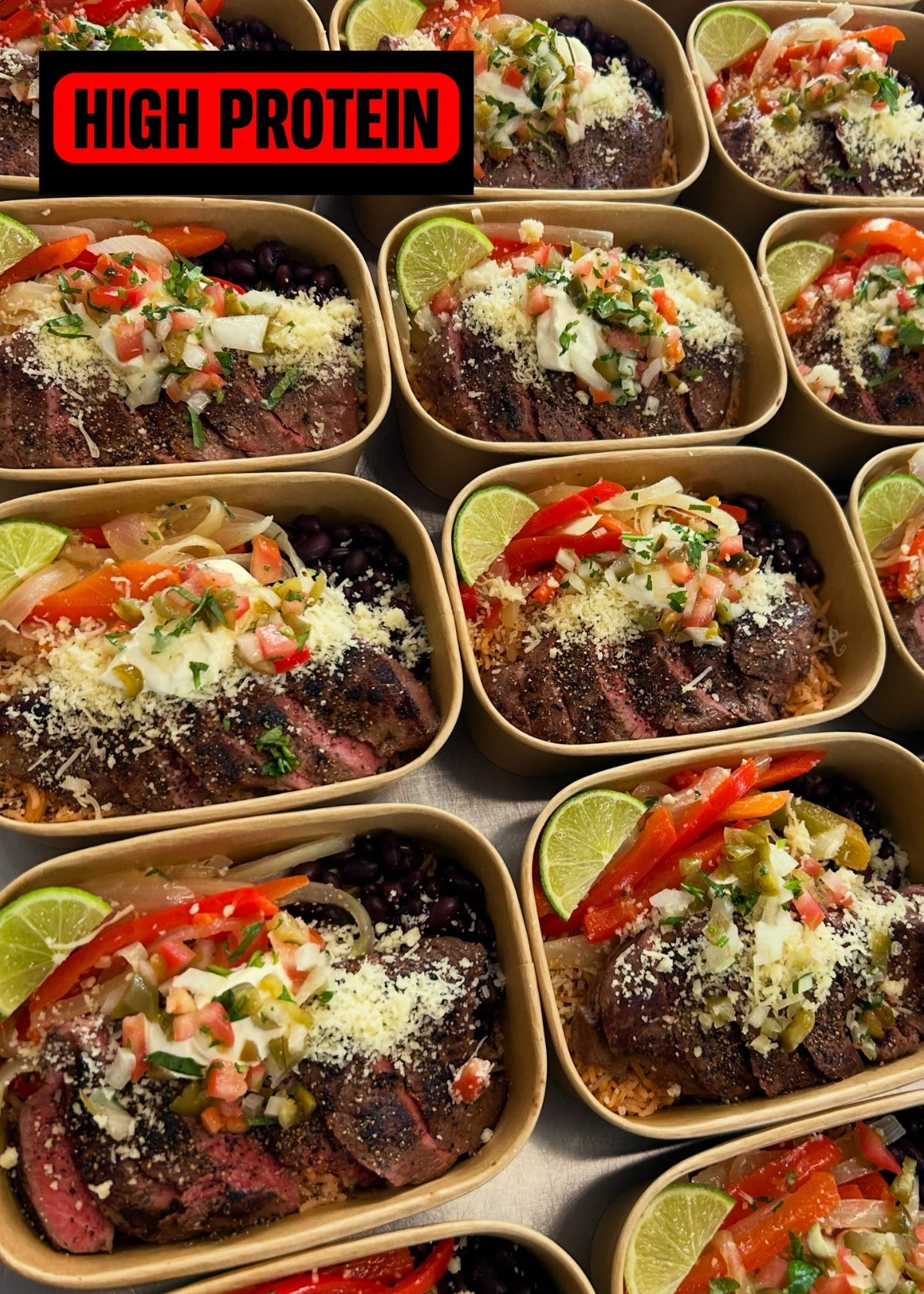 Steak Burrito Bowl 500kcal, 56g carb, 12g fat, 43g protein (Sun/Mon - Delivery)