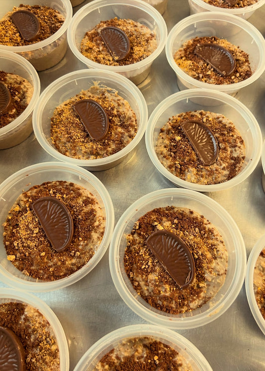 x2 Terry's Chocolate Orange Protein Oats 453kcal, 60g carb, 9.7g fat, 30g protein (Sun/Mon - Delivery)